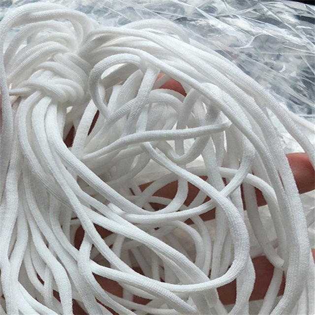  hot sale White/black color Round ear elastic,ear loop for Disposable mask material