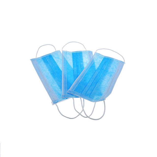 Disposable medical blue white pp nonwoven mask 