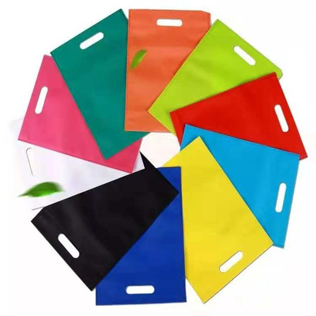 Non woven shopping D-cut bag high quality pp spunbond nonwoven fabric