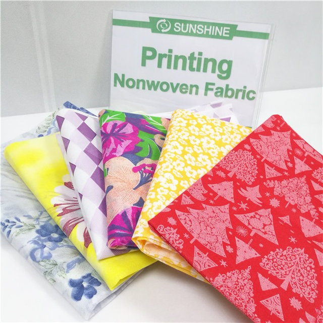 Sunshine colorful 100% polypropylene spunbond nonwoven printed non woven fabric