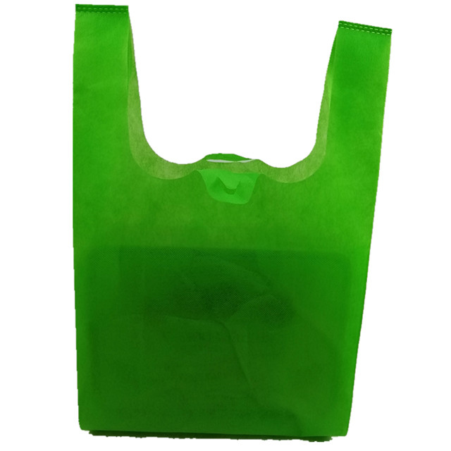 Colorful Disposable Nonwoven Spunbond shopping Bag T-shirt Bag W-cut Bag