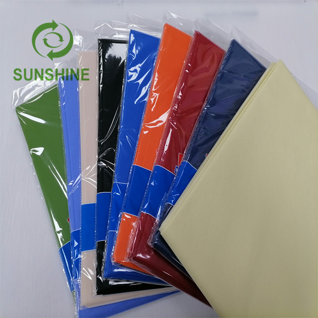 Colorful Waterproof TNT 40-60gsm Disposable Tovaglia PP Spunbonded Nonwoven Tablecloth