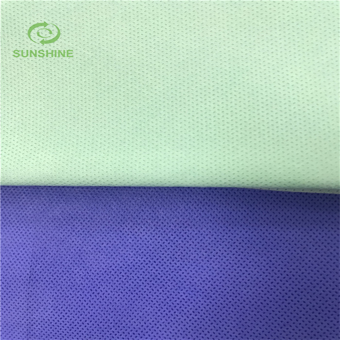White/Green/Blue 100%PP Spunbond SMS Nonwoven Fabric