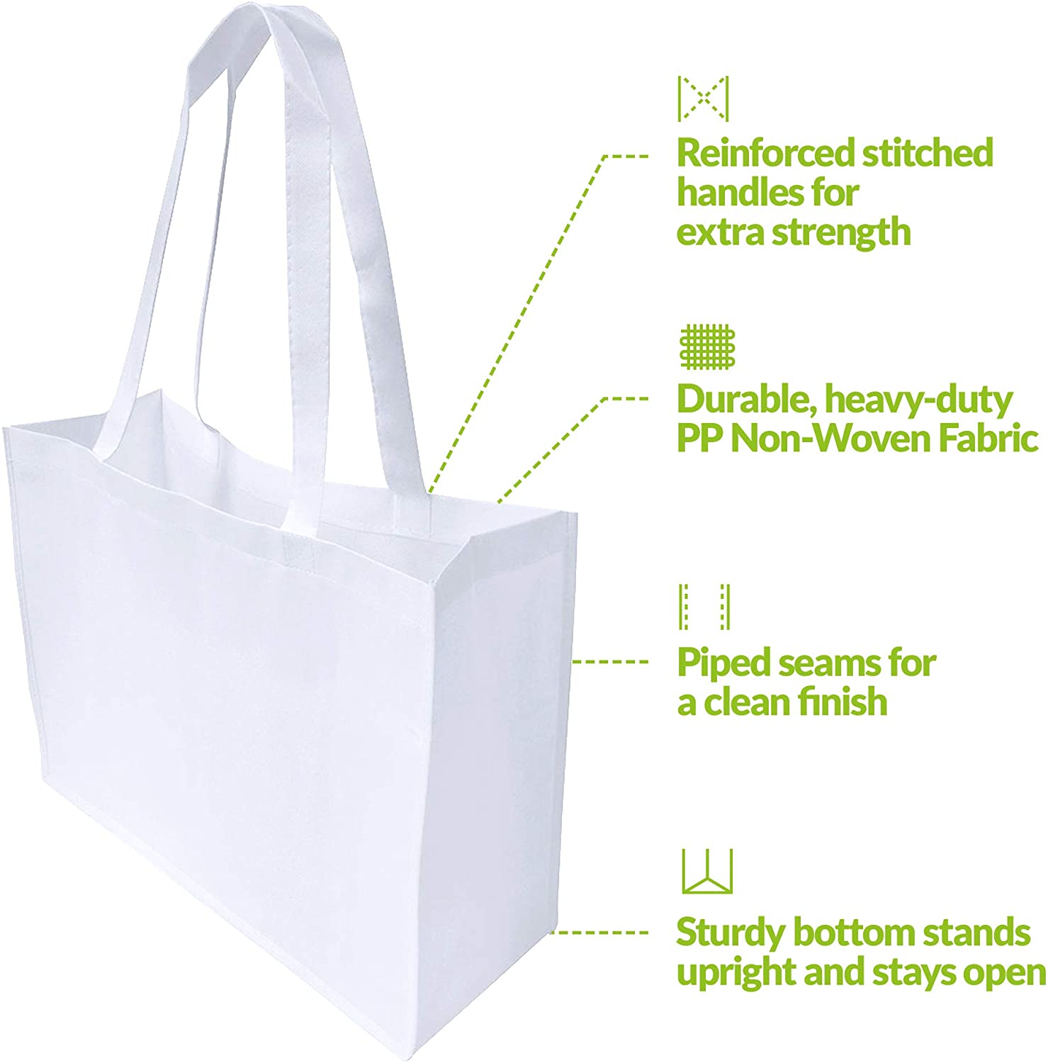 Multi-Color PP Non Woven Reusable Gift Bags/Shopping Bags with Handles