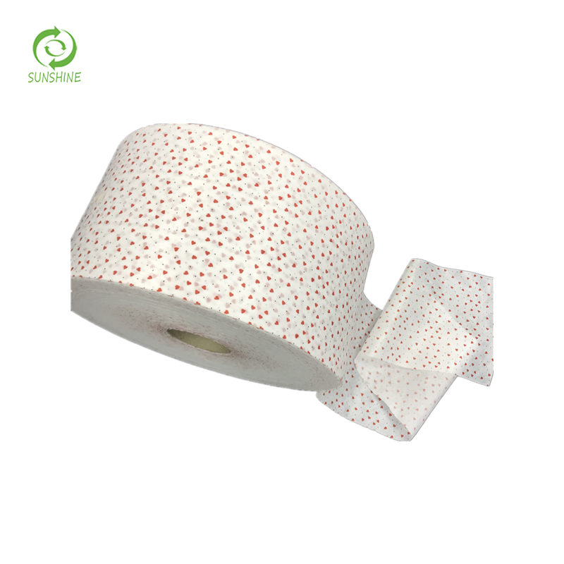 Heart pattern Spunlace 20-50 gsm pp nonwoven fabric roll for Christmas and New Year