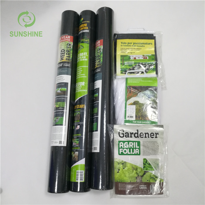 China Factory 3%-6%UV 15-70GSM 100%polypropylene Agriculture Nonwoven Weed Control Weed Mat Garden Cover Fabric
