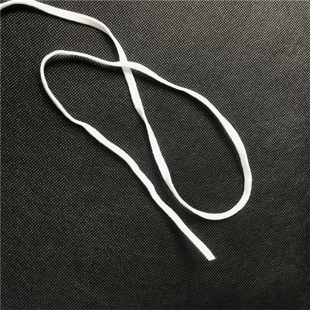 White elastic rope for nonwoven material round earloop 