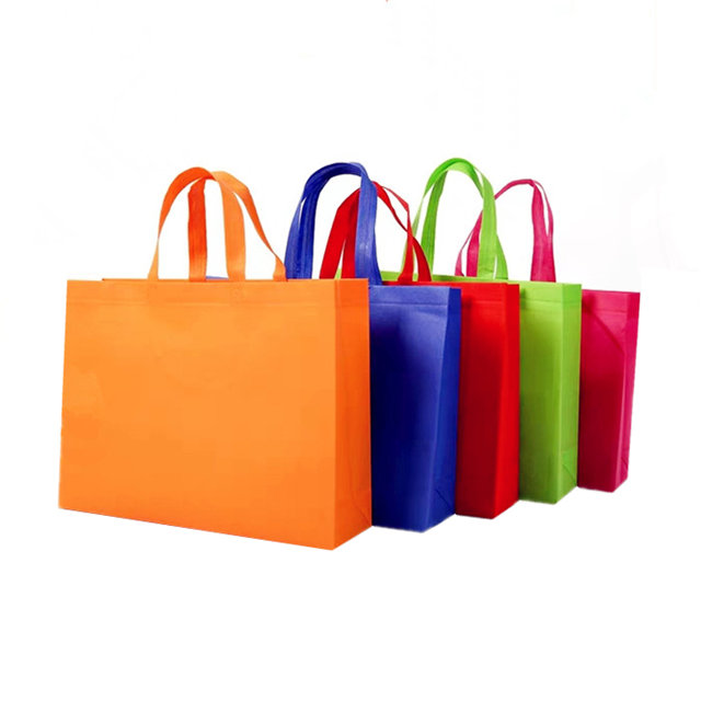 Popular nonwoven color shopping bag use 100 pp spunbond nonwoven fabric