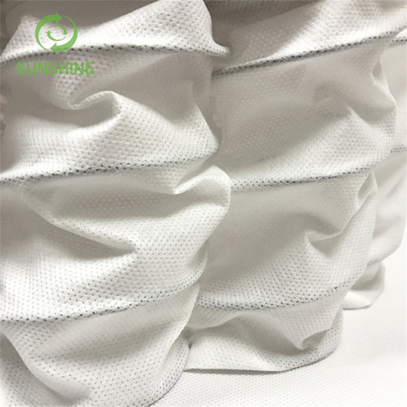 Perforated 50-70GSM PP Spunbond Nonwoven Fabric Pocket Spring For Mattress Bed