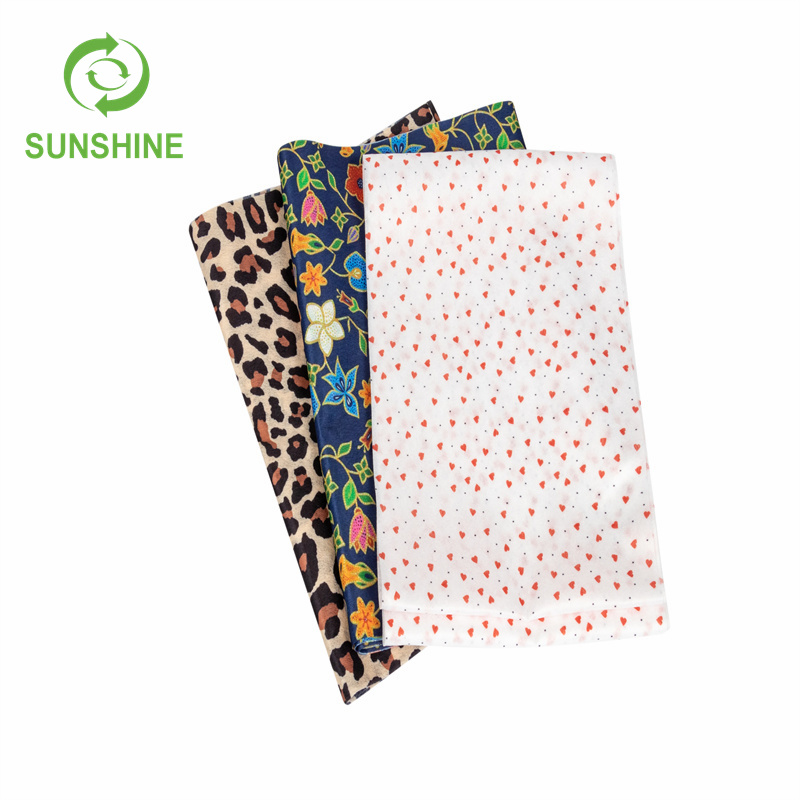 Printed PET Nonwoven Fabric 100% Polyester Spunlace Printed Non Woven Fabric