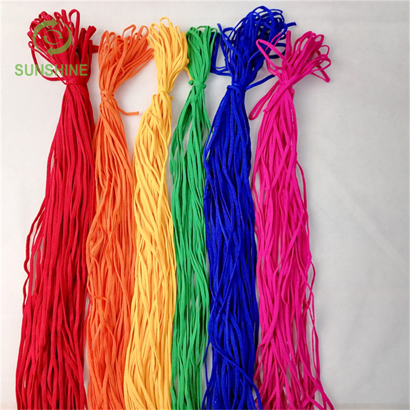 Polyester with Spandex 3-5mm Round And Flat Ear Elastic Earloop/ear Band