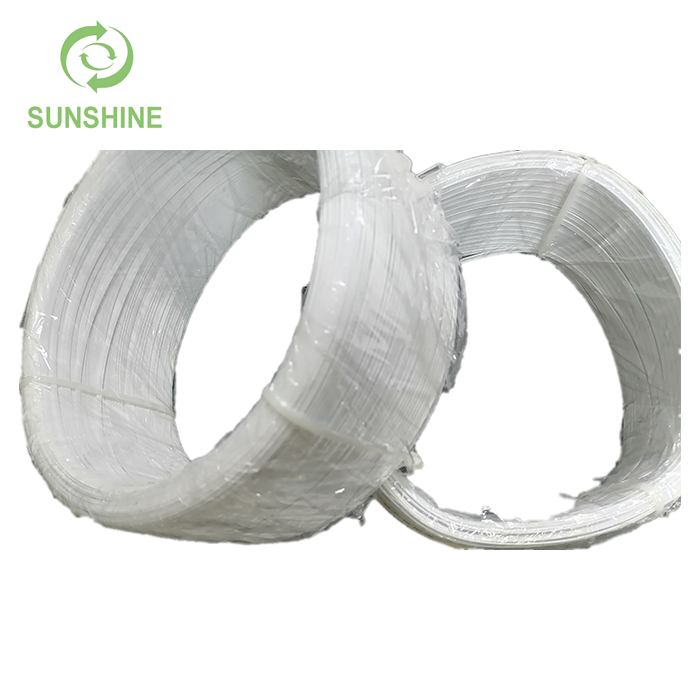 PP or PE Hygiene disposable material of plastic nose wire with single iron 